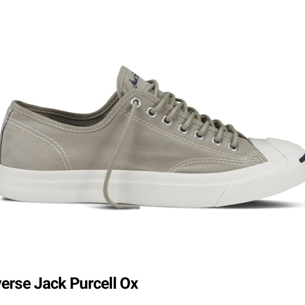 Converse Jack Purcell Ox in Taupe and White